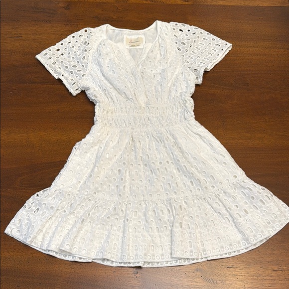 Anthropologie The Somerset Mini Dress: Eyelet Edition White Size Small - Picture 8 of 16